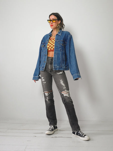 Gucci Tiger Patched Jean Jacket