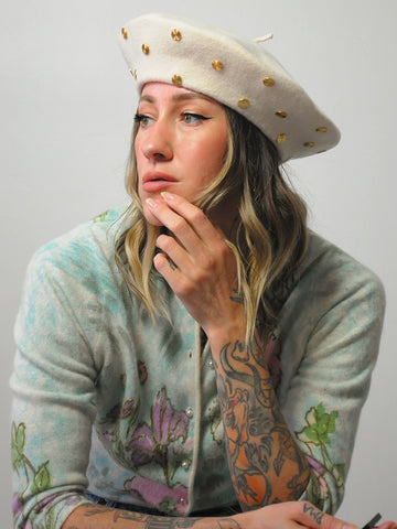 1980's Wool Studded Beret