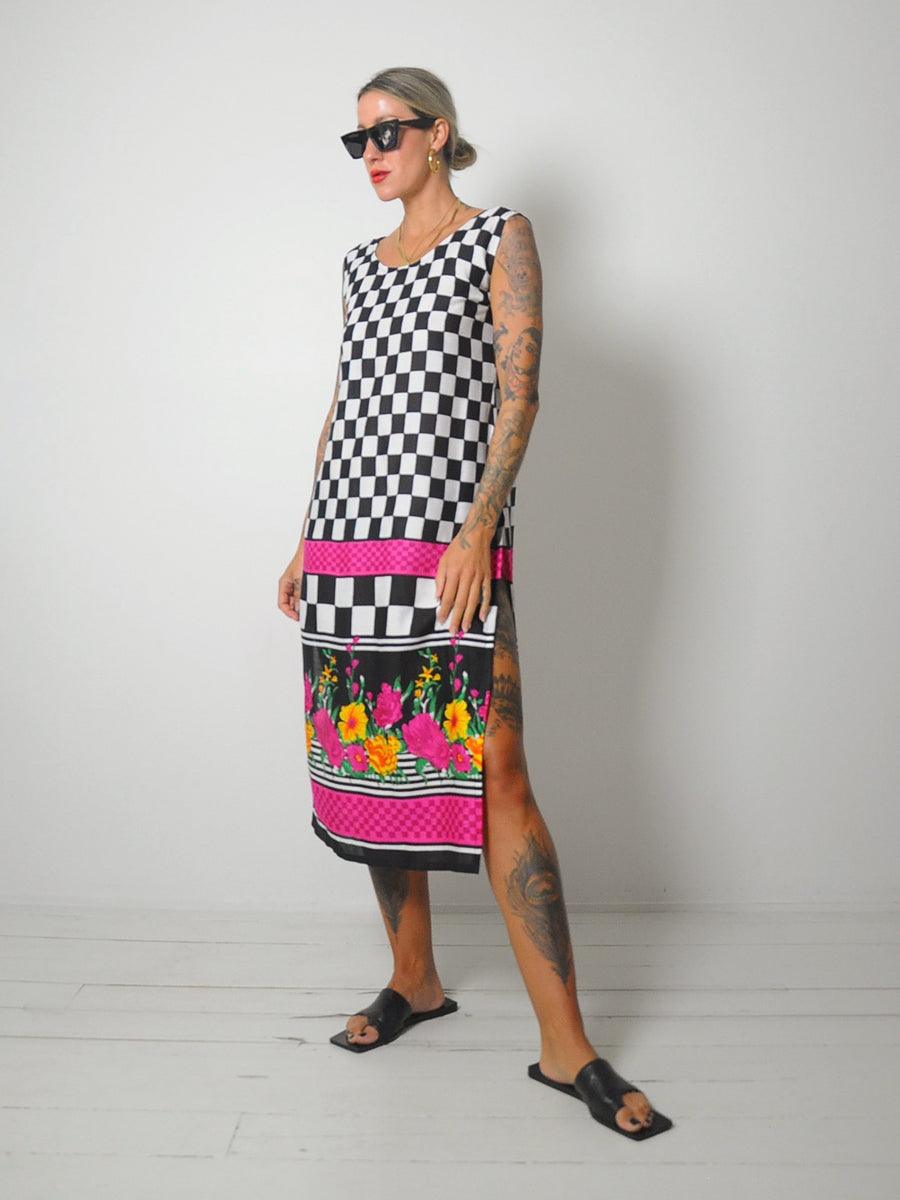 Checkerboard Sheath Dress