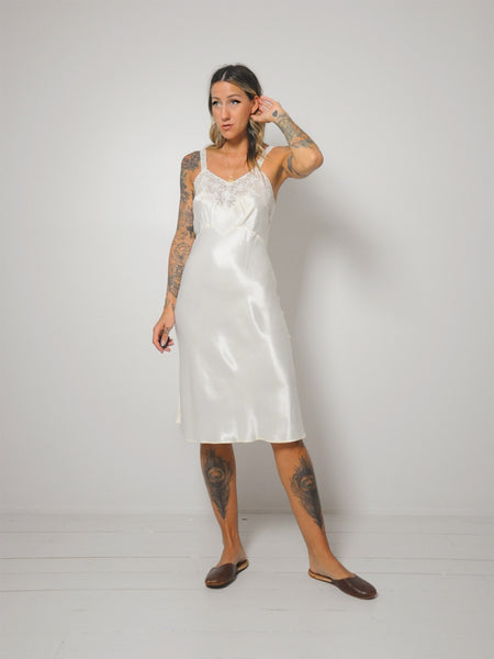 40's Satin Bias Cut Slip