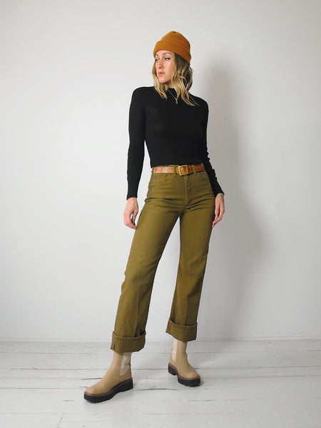 1970's Olive Lee Jeans 28x30.5"