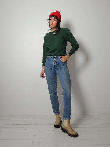 1980's Forest Green Blank Sweatshirt