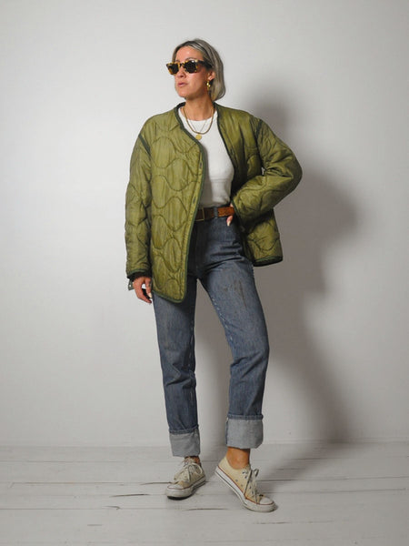 1970's Quilted Military Liner Jacket