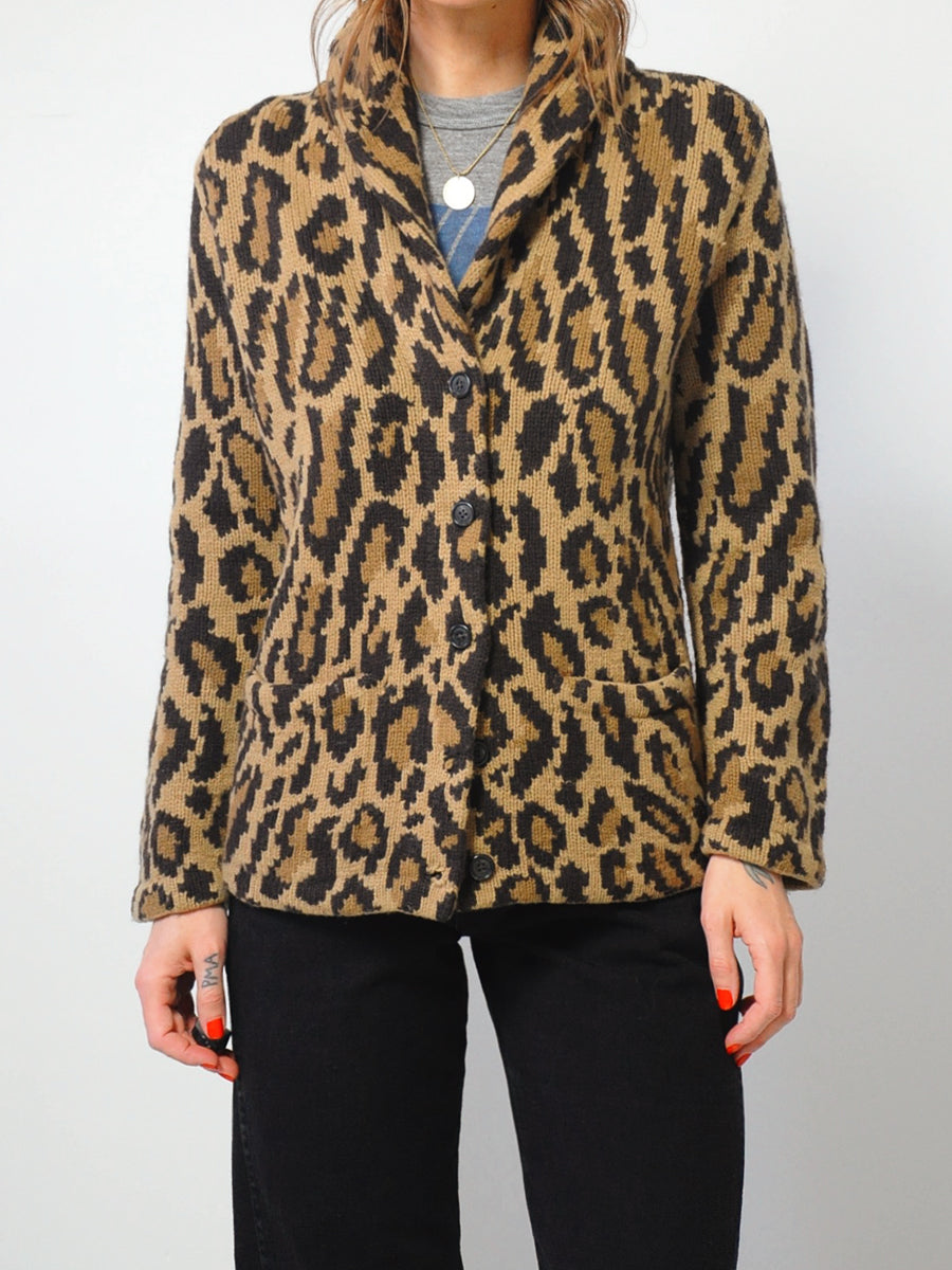 Ralph Lauren Leopard Cardigan