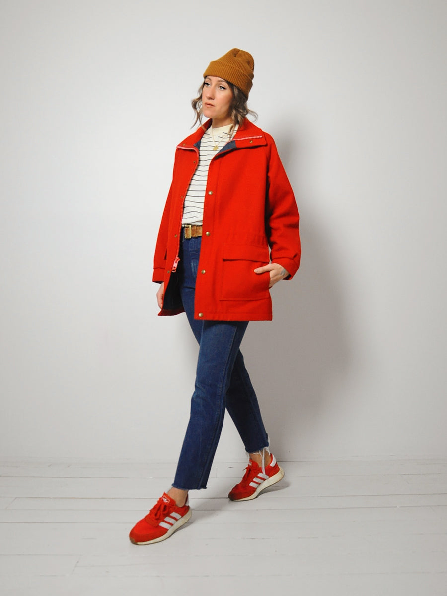 Red Woolrich Parka