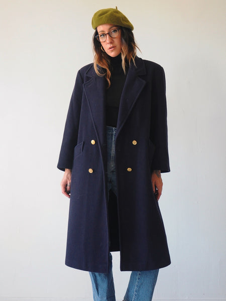 Maxine Navy Wool Peacoat