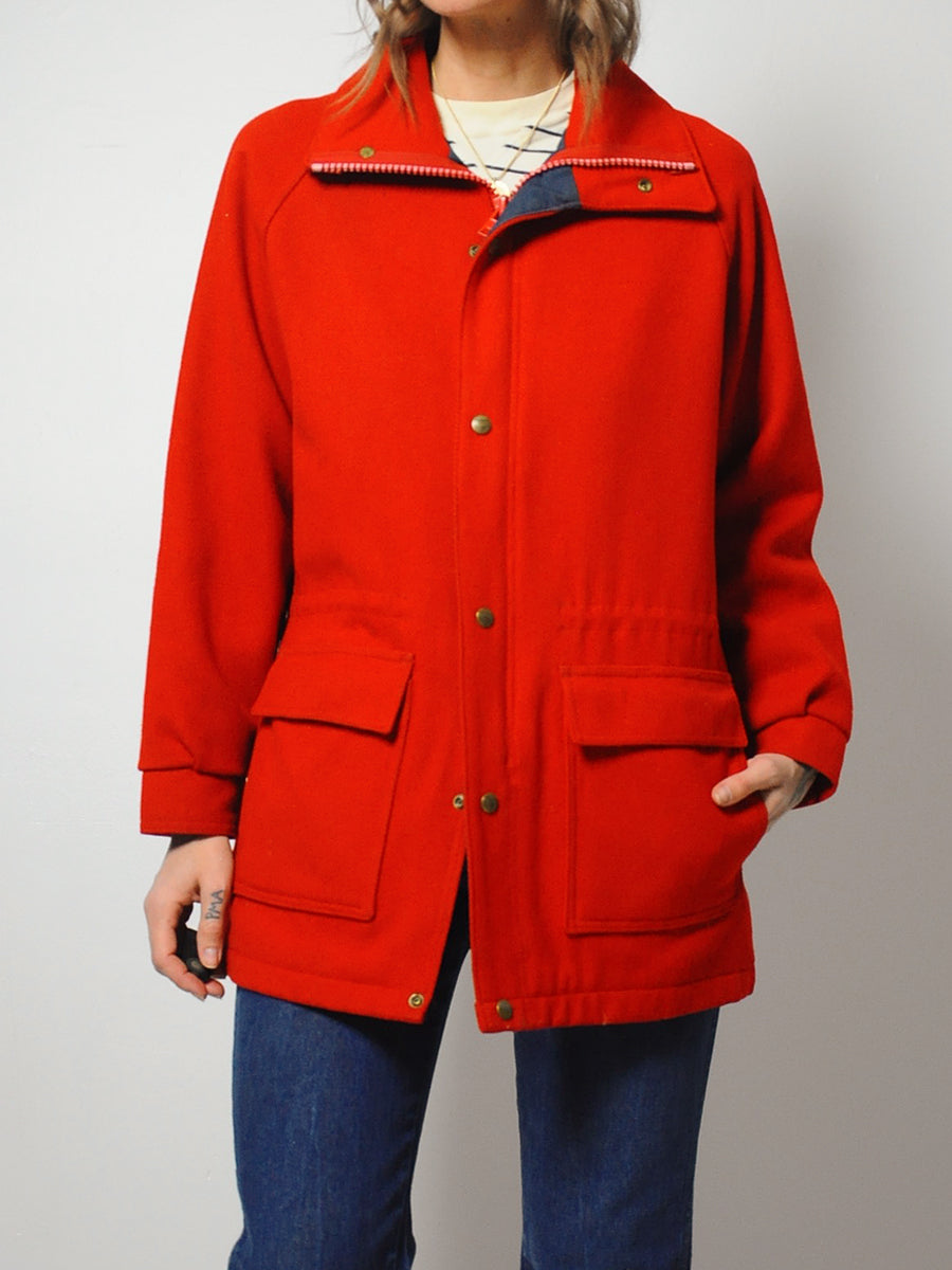 Red Woolrich Parka