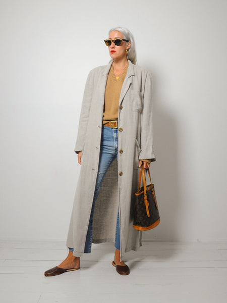 Armani Oatmeal Linen duster