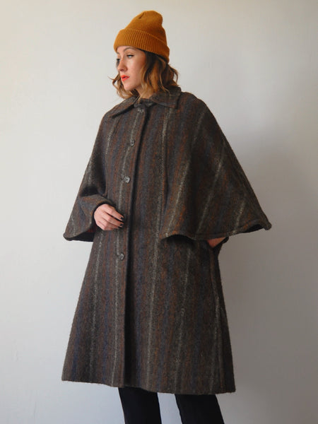 60's Irish Wool Cape Coat