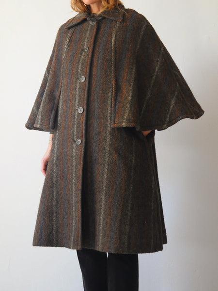 60's Irish Wool Cape Coat