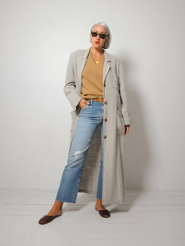 Armani Oatmeal Linen duster