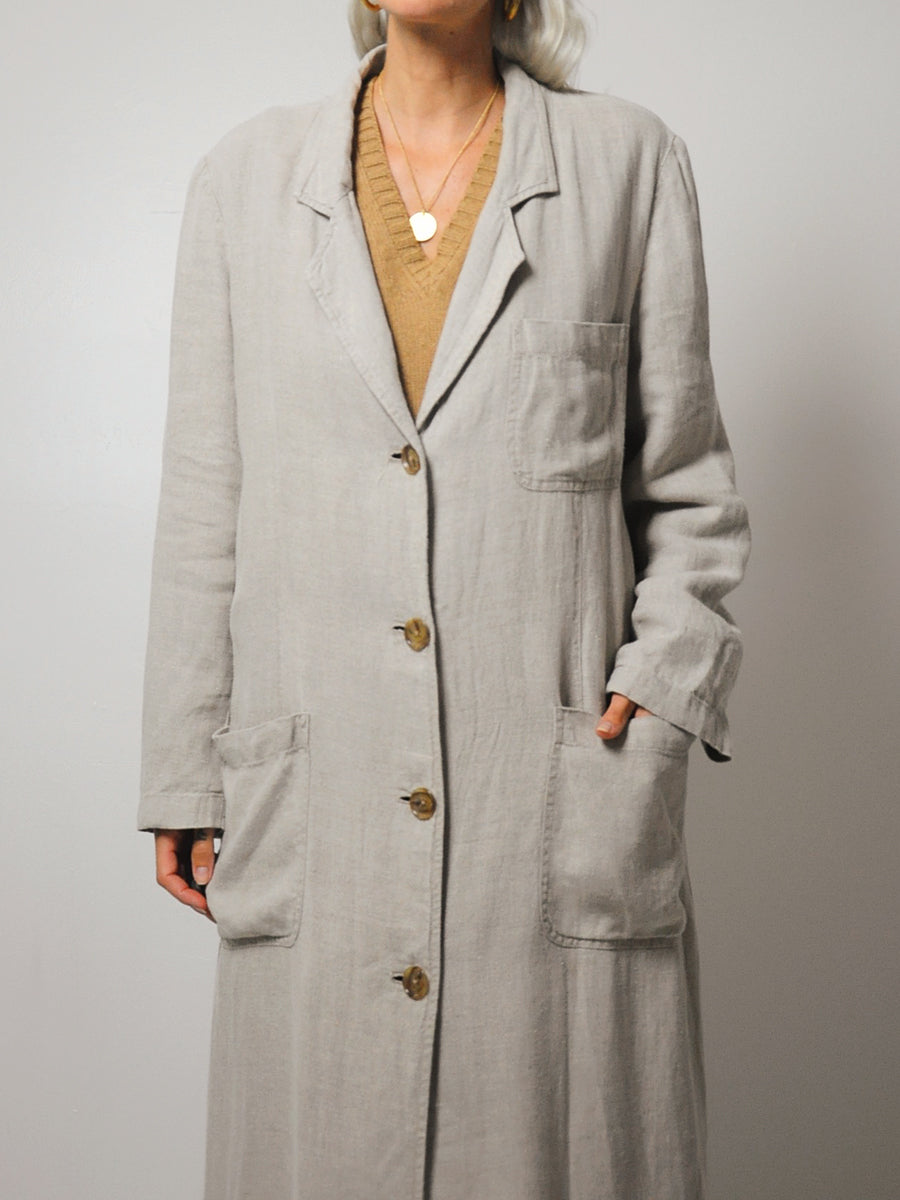 Armani Oatmeal Linen duster