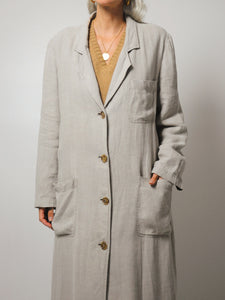 Armani Oatmeal Linen duster