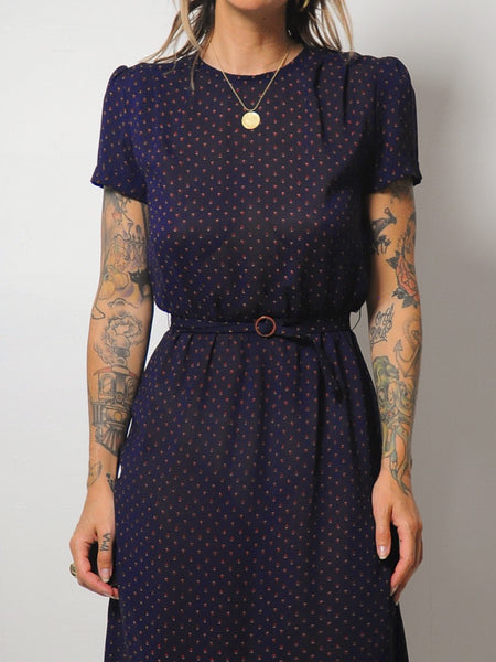 Selah Sheer Navy Shirt Dress