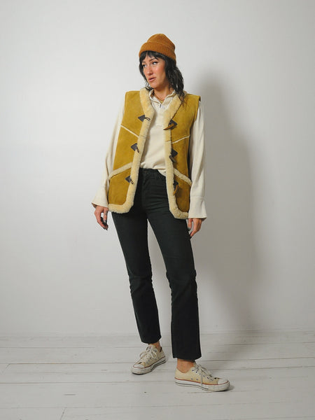 1970's Shearling Suede Vest
