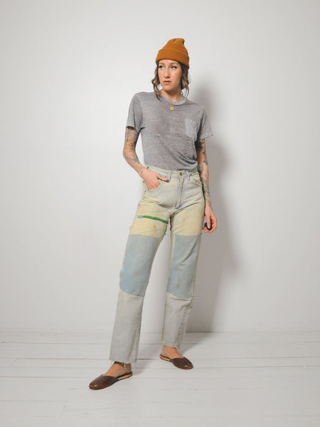 60's Rare Lee Patched Jeans 29x30.5