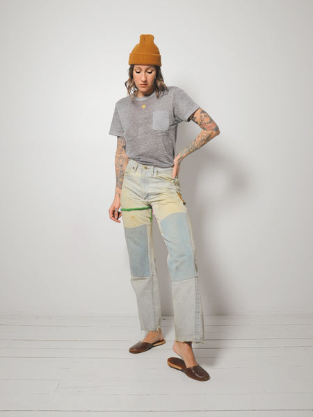 60's Rare Lee Patched Jeans 29x30.5