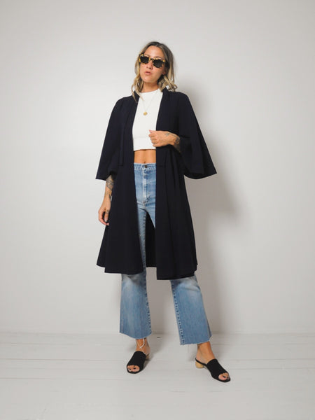 Jean Muir Wool Crepe Swing Coat