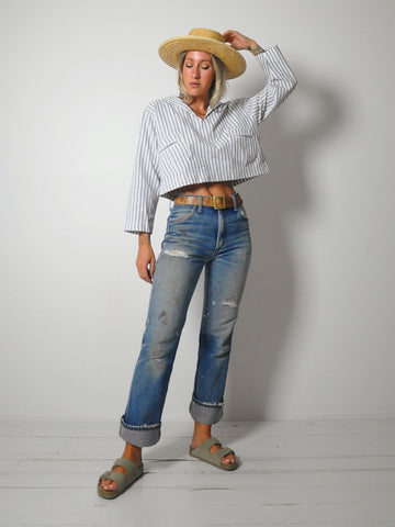 1980's Boxy Striped Sailor Top