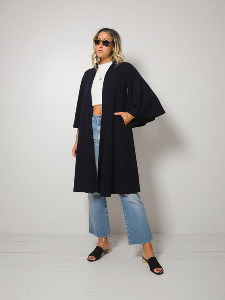 Jean Muir Wool Crepe Swing Coat