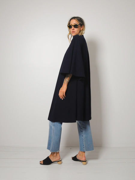 Jean Muir Wool Crepe Swing Coat