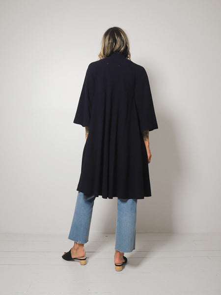 Jean Muir Wool Crepe Swing Coat