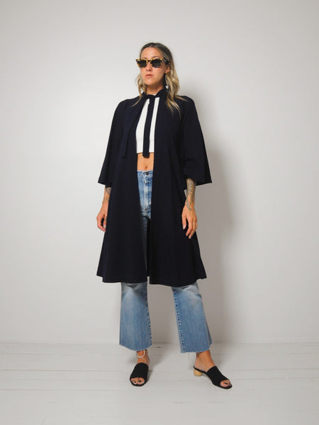 Jean Muir Wool Crepe Swing Coat