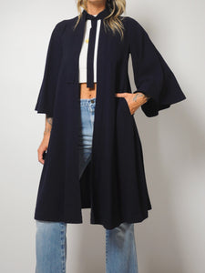 Jean Muir Wool Crepe Swing Coat