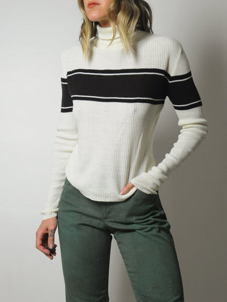 90's Striped Turtleneck Sweater