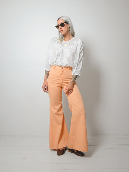 70's Peach Wrangler Flares 26x30.5