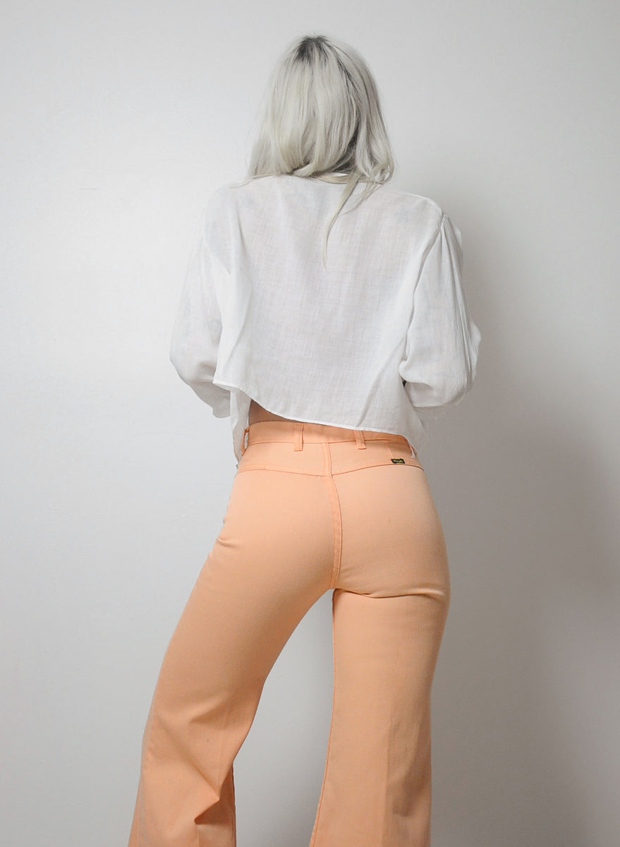 70's Peach Wrangler Flares 26x30.5