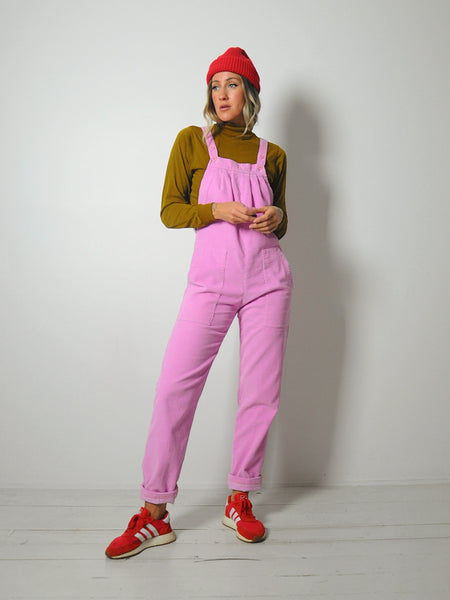 1980's Pink Corduroy Overalls