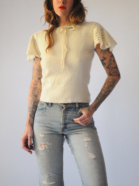 60's Angora Flutter Sweater