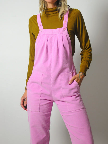 1980's Pink Corduroy Overalls