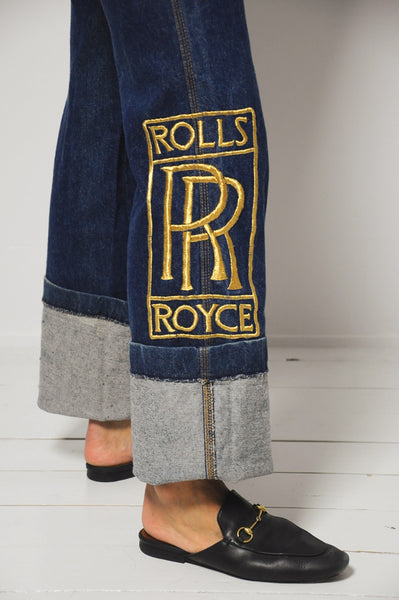 70's Rolls Royce Embroidered Jeans