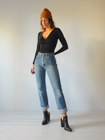 70's Black Danskin Bodysuit