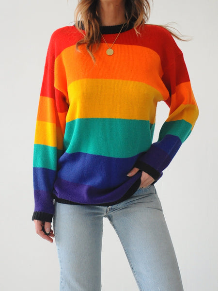 Striped Rainbow Sweater