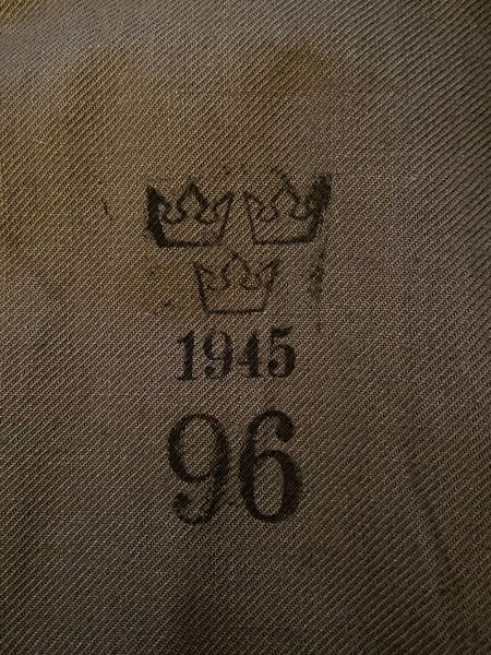 1945 Swedish Military Issue Wool Coat