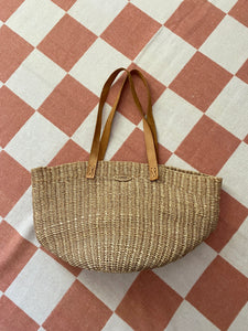1980's Woven Jute Tote Bag