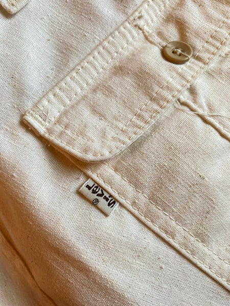1970's Ivory Woven Levi's Jeans 33x31.5