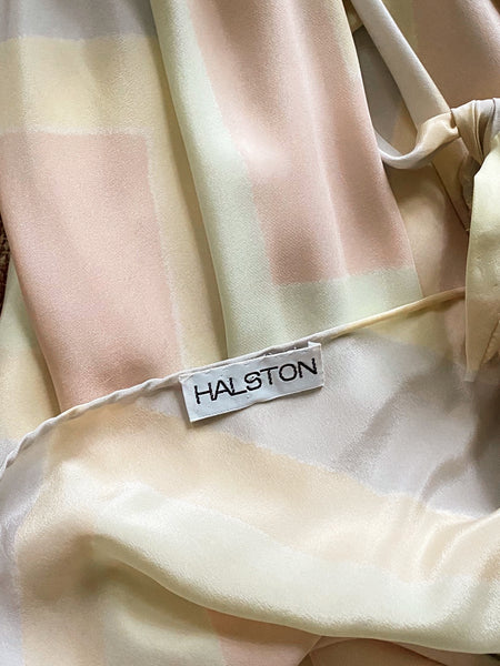 70's Silk Halston Toga Gown