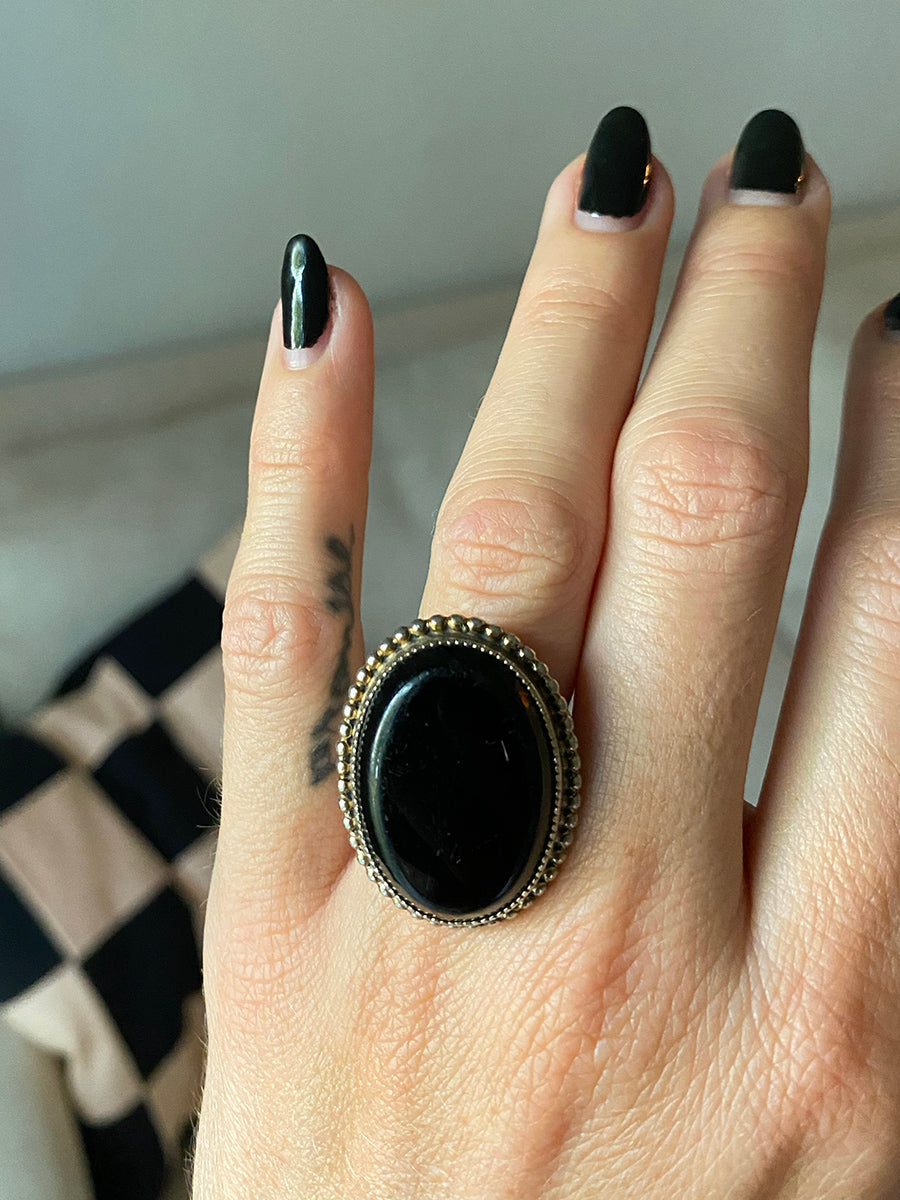 Whiting & Davis Onyx Ring