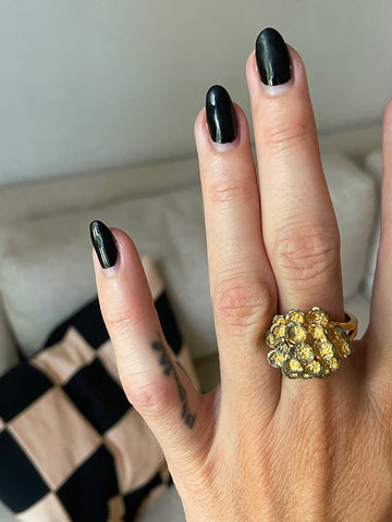 Gold Tone Flower Ring