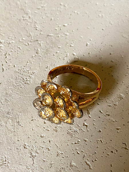 Gold Tone Flower Ring