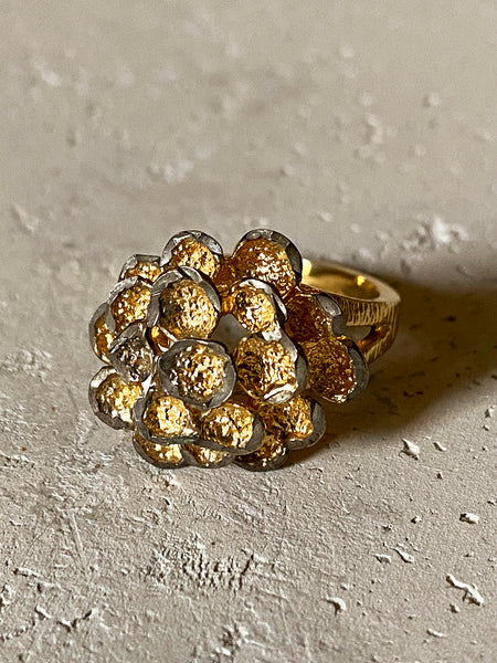 Gold Tone Flower Ring