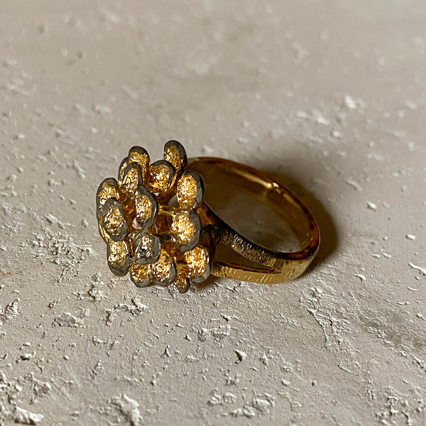 Gold Tone Flower Ring