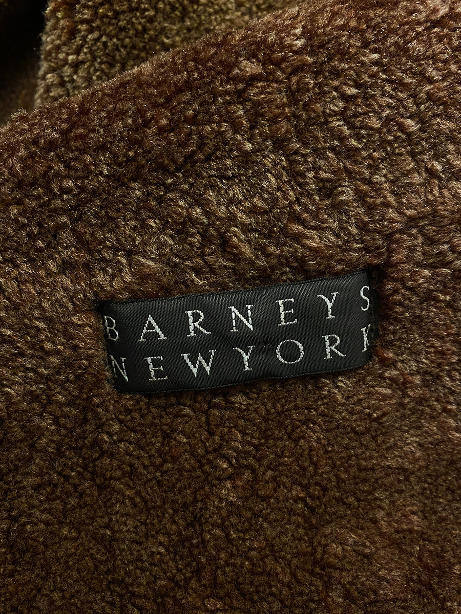 Barneys Chocolate Shearling Coat