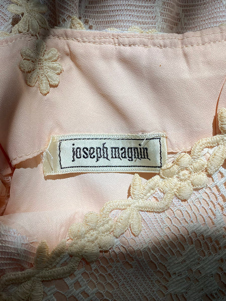 1960's Joseph Magnin Crochet Lace Pants Set