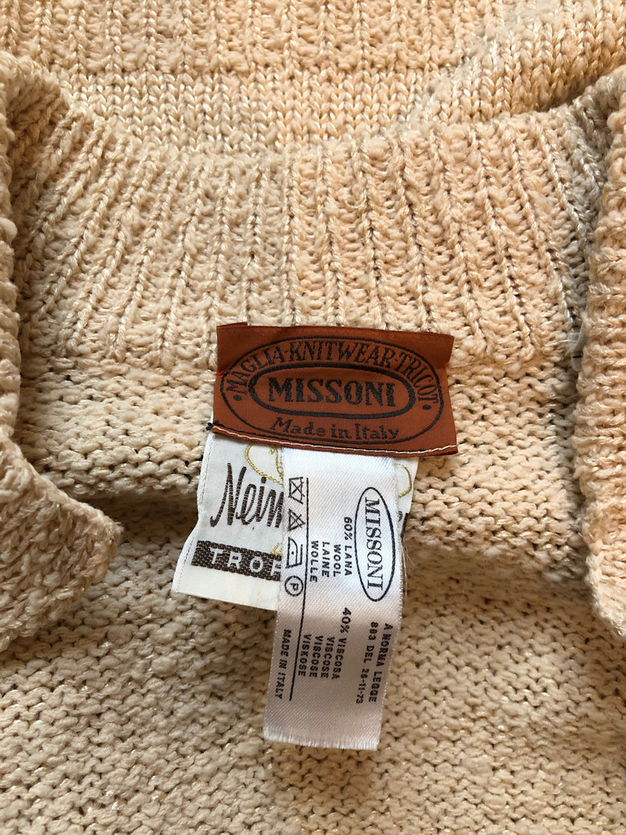 70's Wheat Missoni Cardigan