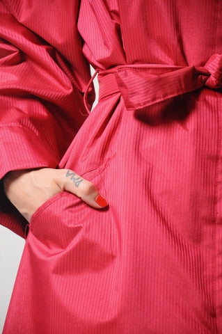 Raspberry Oversized Raincoat